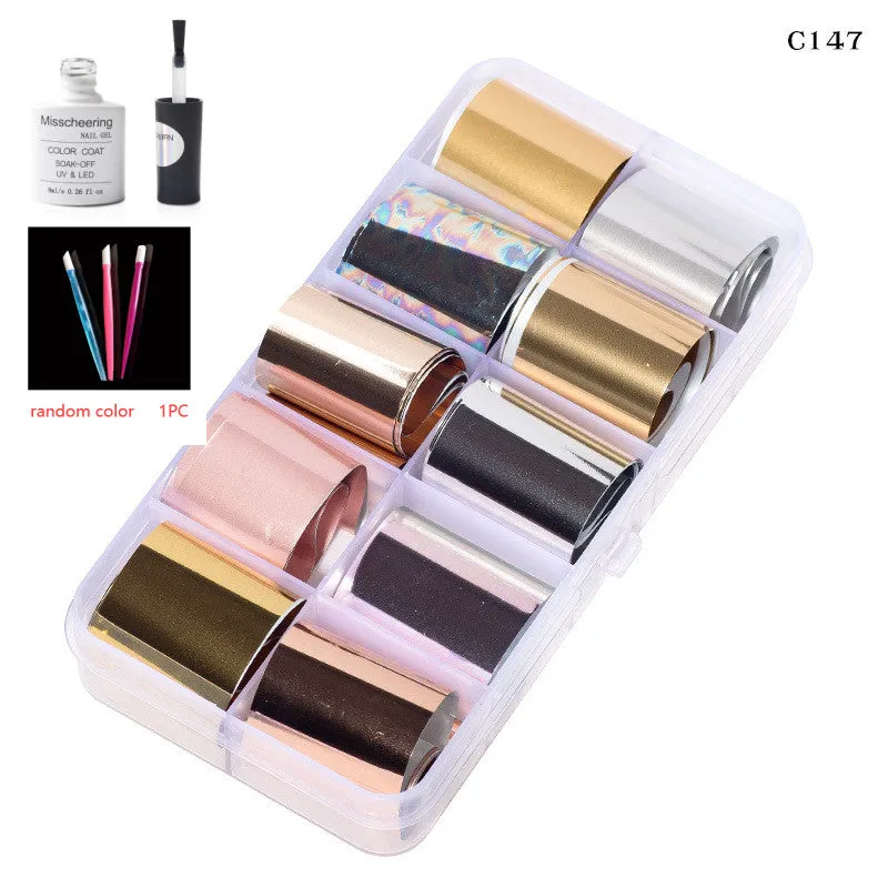 Nail Art Transfer Foils Set Of 12