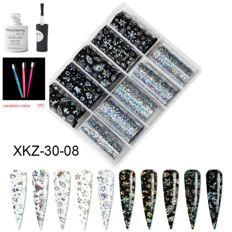 Nail Art Transfer Foils Set Of 12