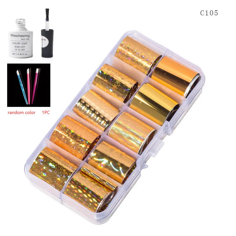 Nail Art Transfer Foils Set Of 12