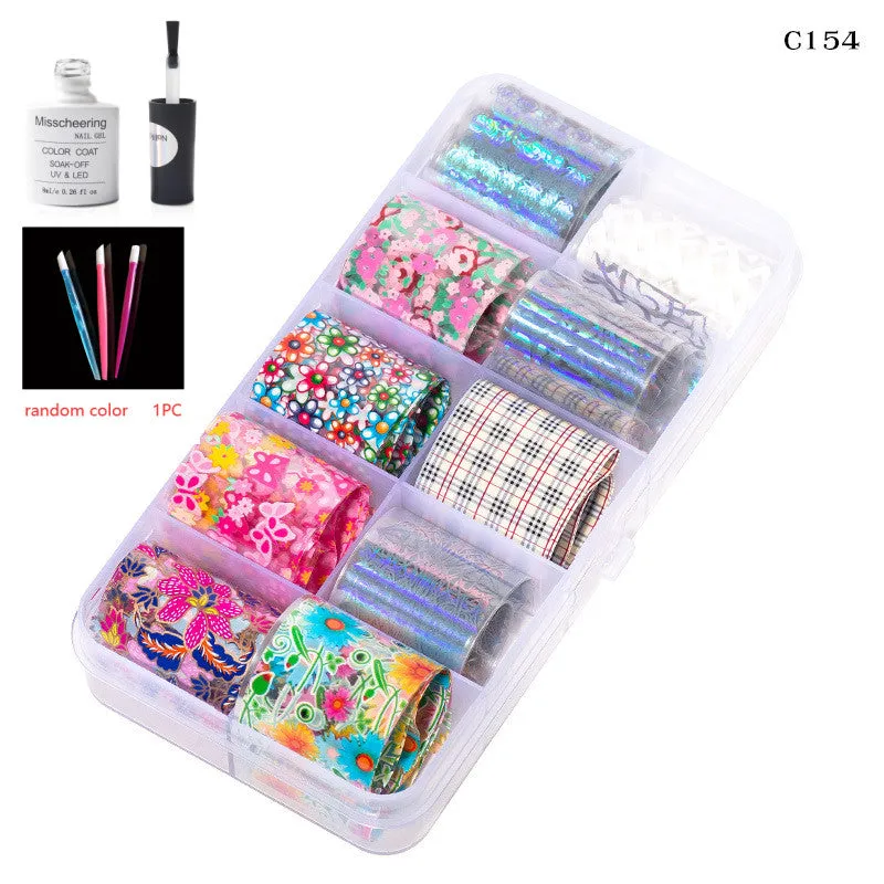 Nail Art Transfer Foils Set Of 12