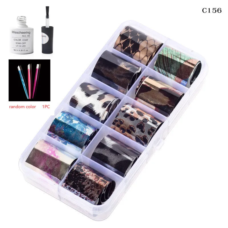 Nail Art Transfer Foils Set Of 12