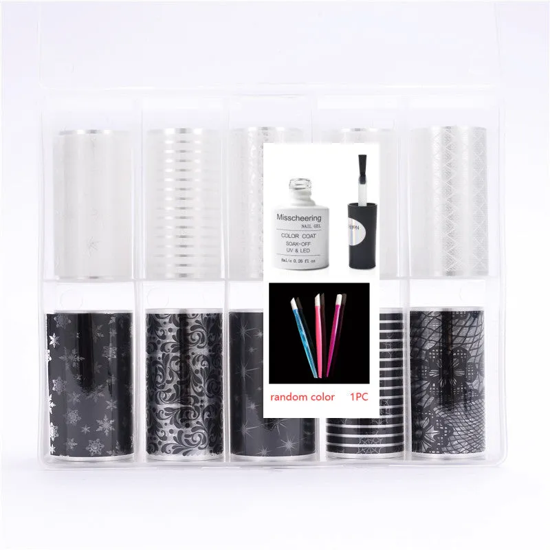 Nail Art Transfer Foils Set Of 12