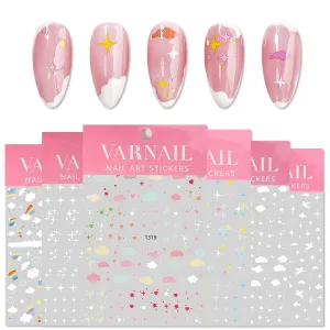 Nail Sticker - Rainbow Star Sky Cloud