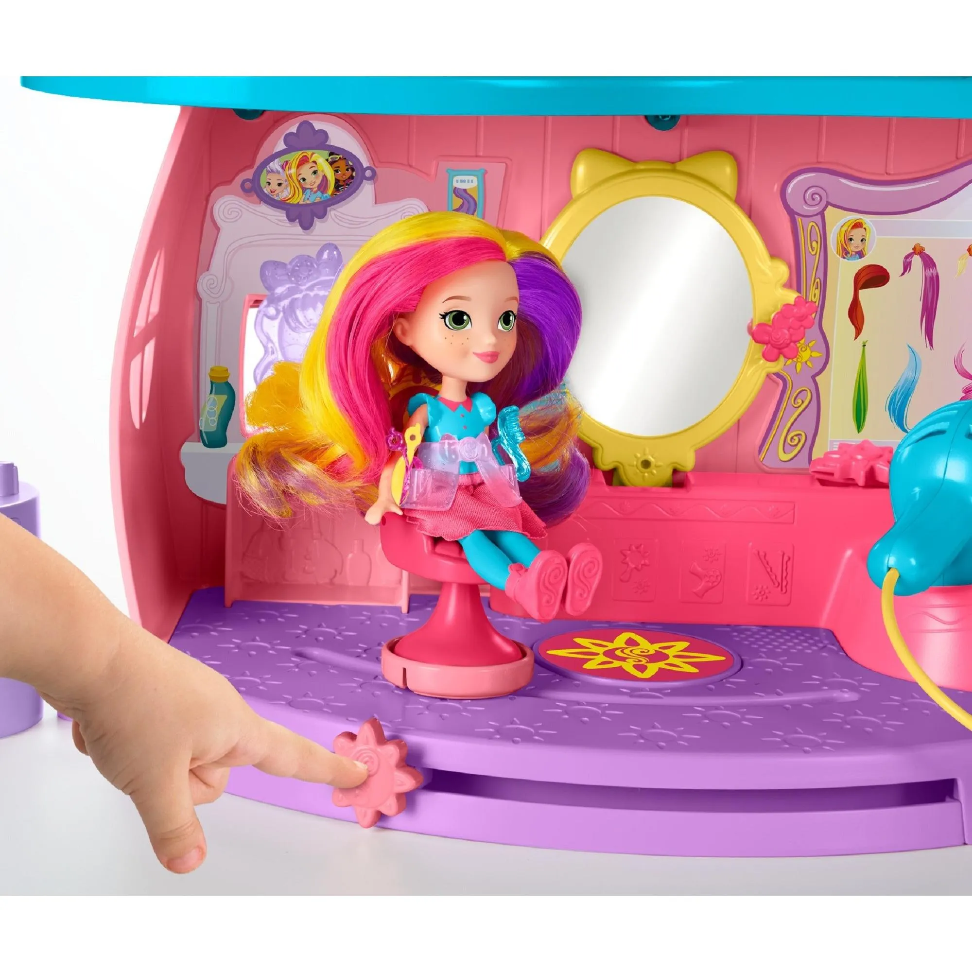 Nickelodeon Sunny Day's Fan-tastic Salon Playset, Doll, & Styling Tools