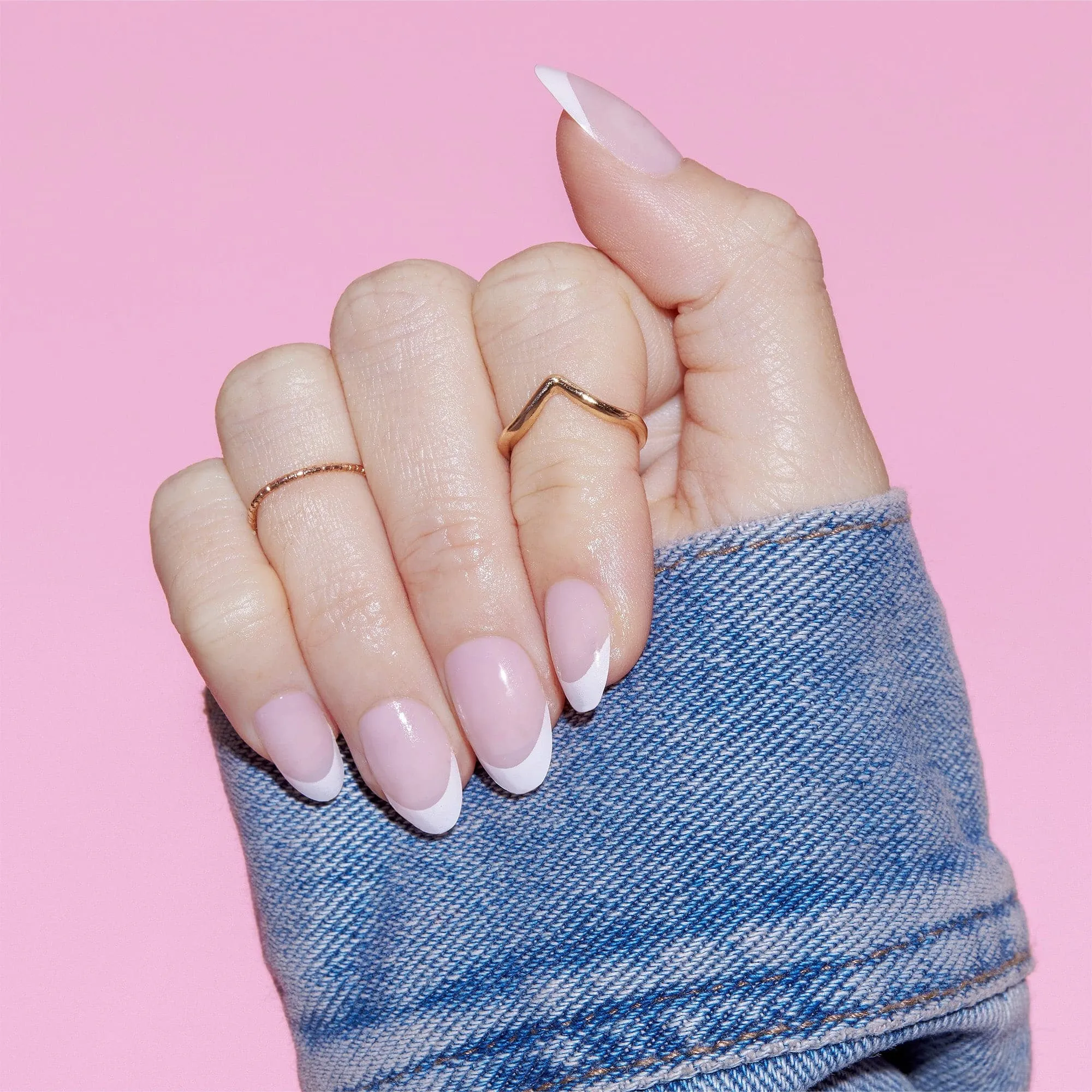 Oh So Shiny Nail Tips - Modern French Tip