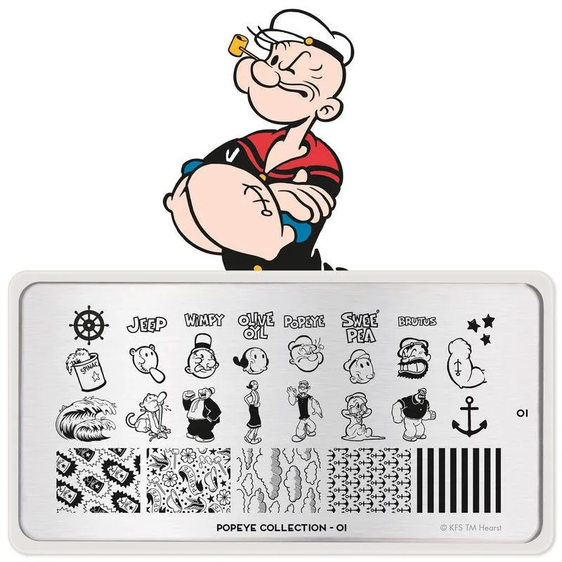 Popeye Nail Art Plate Bundle | MoYou London