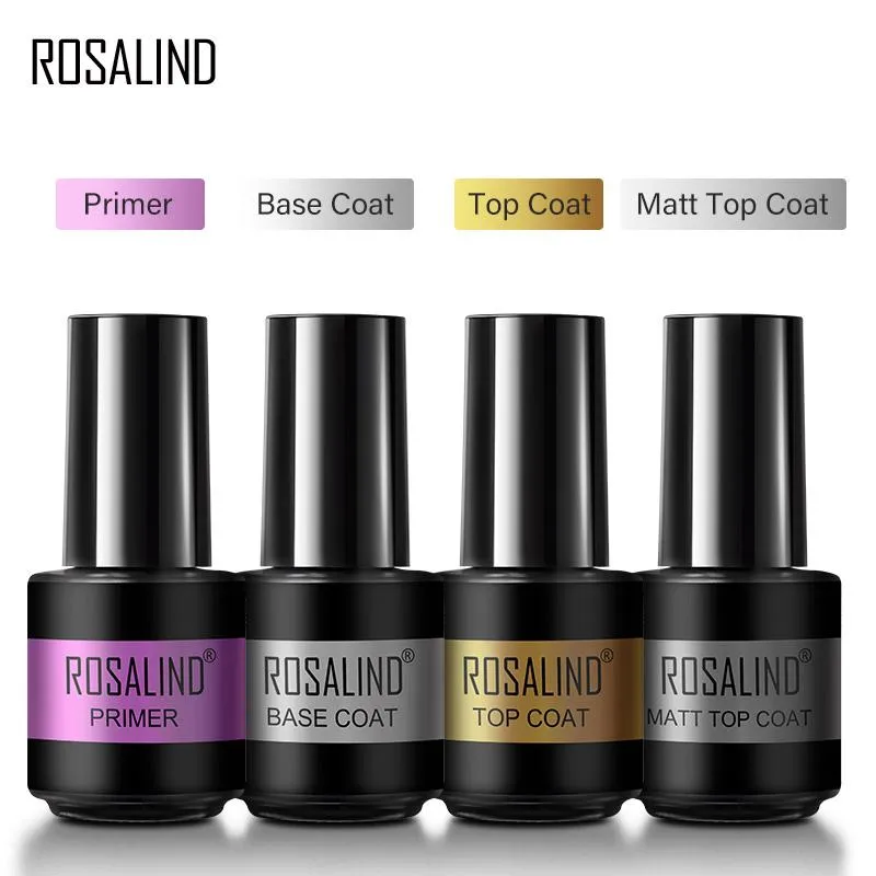 ROSALIND Gel Polish Set Matt Top Coat Sock Off UV/LED Lamp Keep Your Nails Bright And Shiny For A Long Time