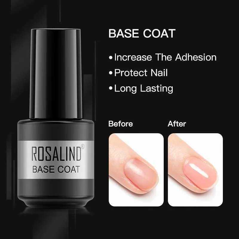 ROSALIND Gel Polish Set Matt Top Coat Sock Off UV/LED Lamp Keep Your Nails Bright And Shiny For A Long Time