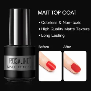 ROSALIND Gel Polish Set Matt Top Coat Sock Off UV/LED Lamp Keep Your Nails Bright And Shiny For A Long Time