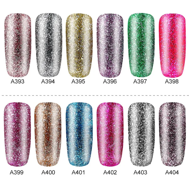 ROSALIND Hybrid Varnishes Gel Nail Polish Set Glitter