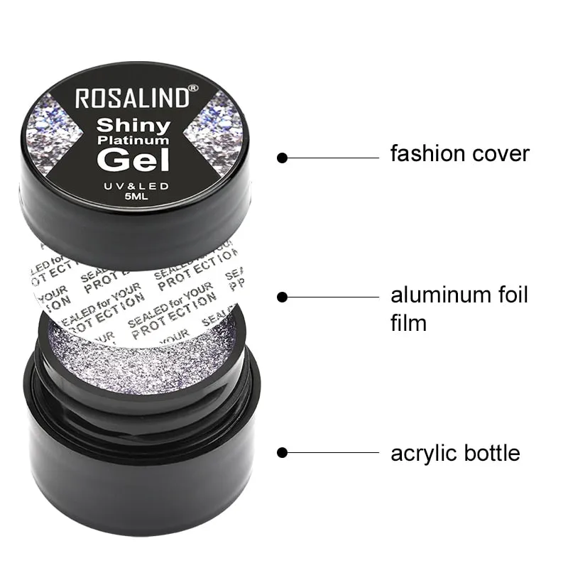 ROSALIND Hybrid Varnishes Gel Nail Polish Set Glitter