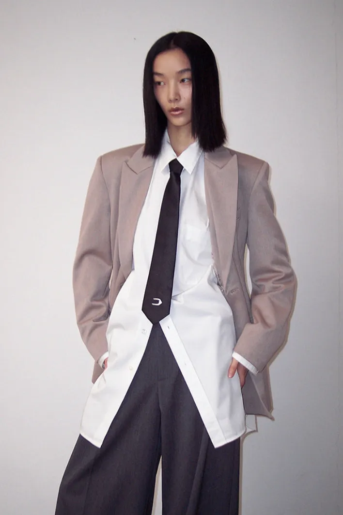 Shoulder pad hourglass waisted suit coat | 3 colors