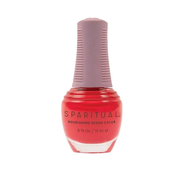 Sparitual Nourishing Lacquer Polish - Authentic Beauty - Red Coral Creme - 15ML