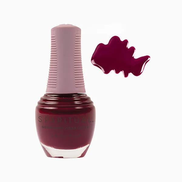 Sparitual Nourishing Lacquer Polish - Divine Essence - Deep Wine Creme - 15ML