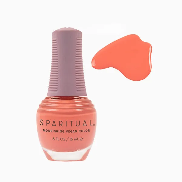 Sparitual Nourishing Lacquer Polish - Growing Young - Coral Creme - 15ML