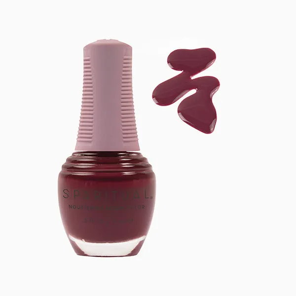 Sparitual Nourishing Lacquer Polish - Inner Sanctuary - Red Plum Creme - 15ML