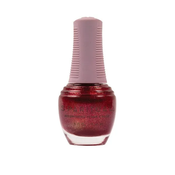 Sparitual Nourishing Lacquer Polish - Joyful Living - Ruby Red Gold Shimmer - 15ML