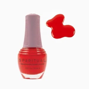 Sparitual Nourishing Lacquer Polish - Wild Natured - Orange Red Creme - 15ML