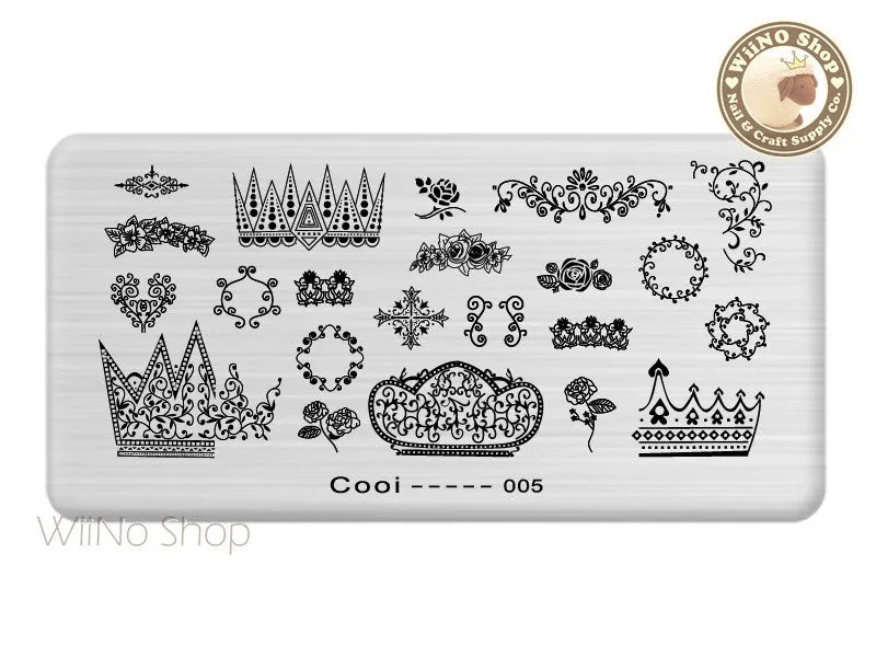 Victorian Pattern Nail Art Stamping Plate Template Cooi-005